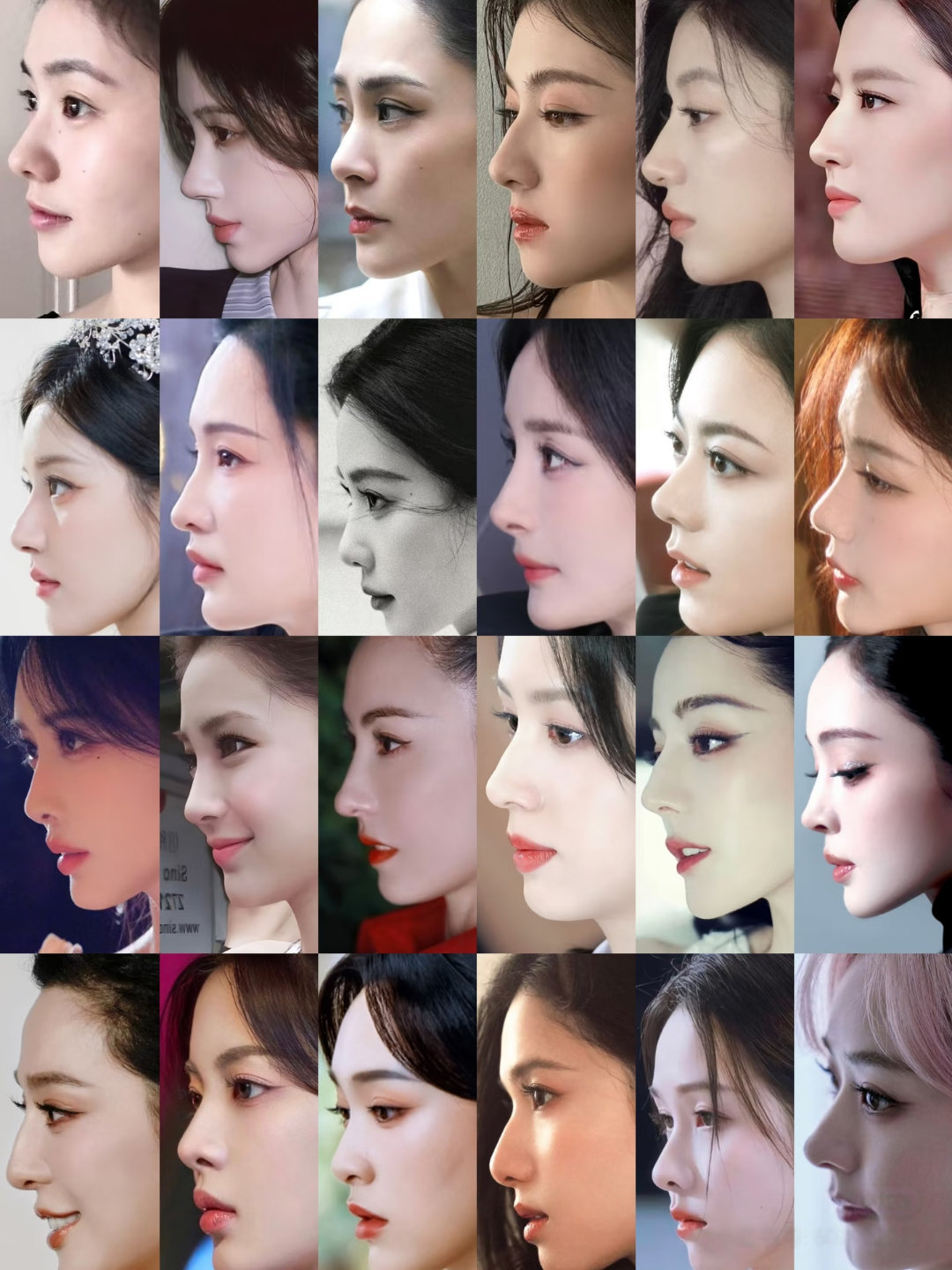 女明星侧脸大赏一览 