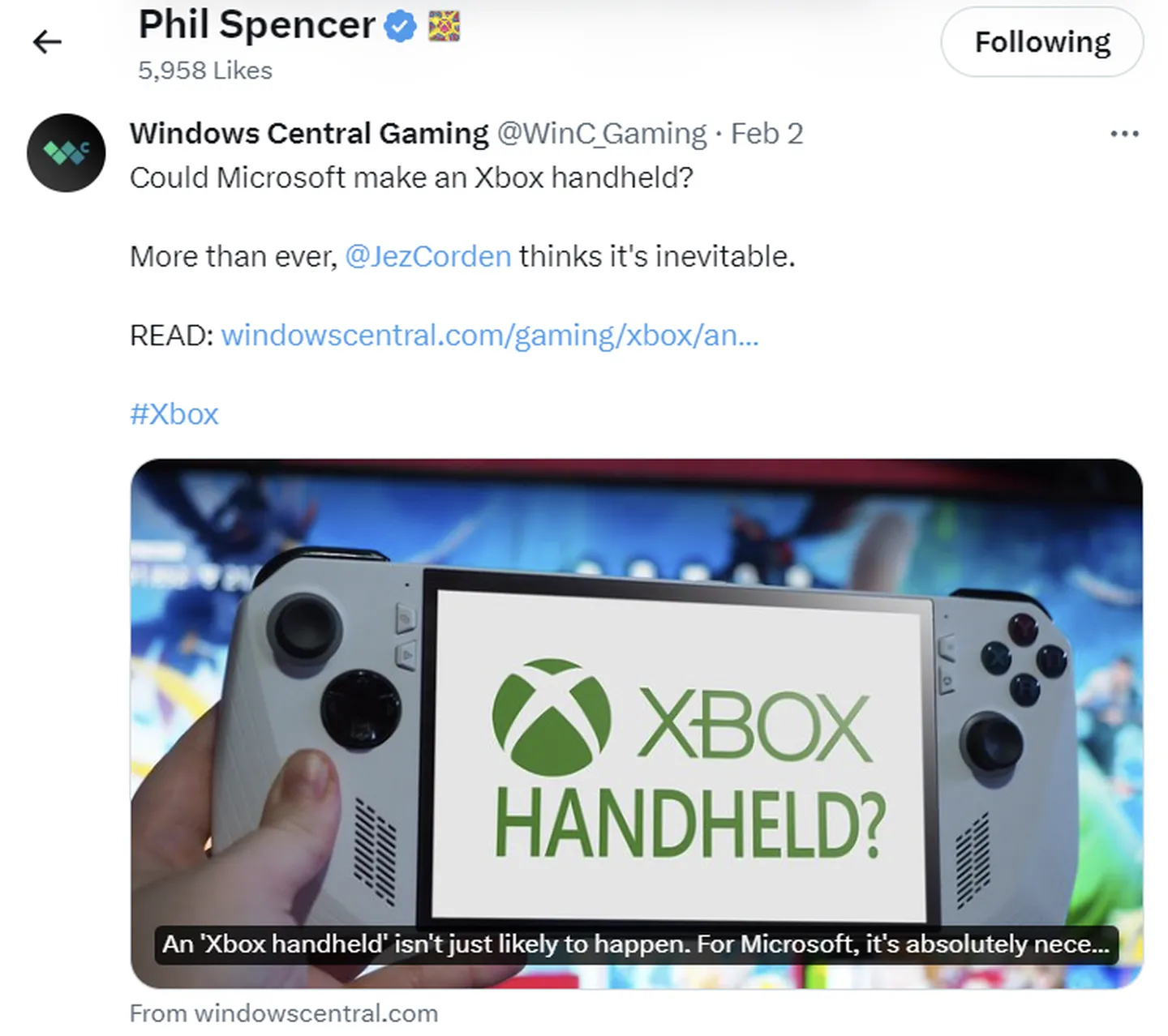 微软已经准备好将 Xbox 游戏带到其他平台，微软会在本周公布具体的细节，不用担