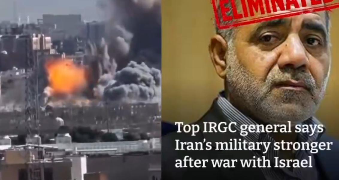 伊朗高级军事指挥官阿里·阿卜杜拉希·阿里阿巴迪在美以空袭中丧生。这是伊朗在空袭中