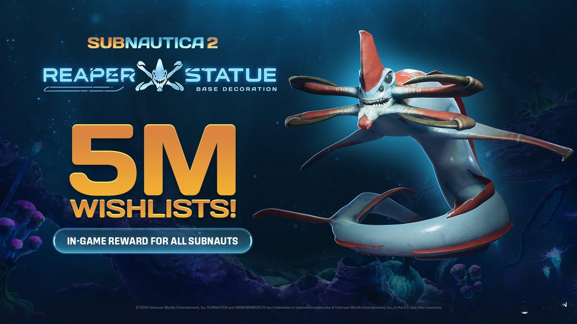 深海迷航系列新作《Subnautica 2：异星水域》游戏愿望单数量已突破500