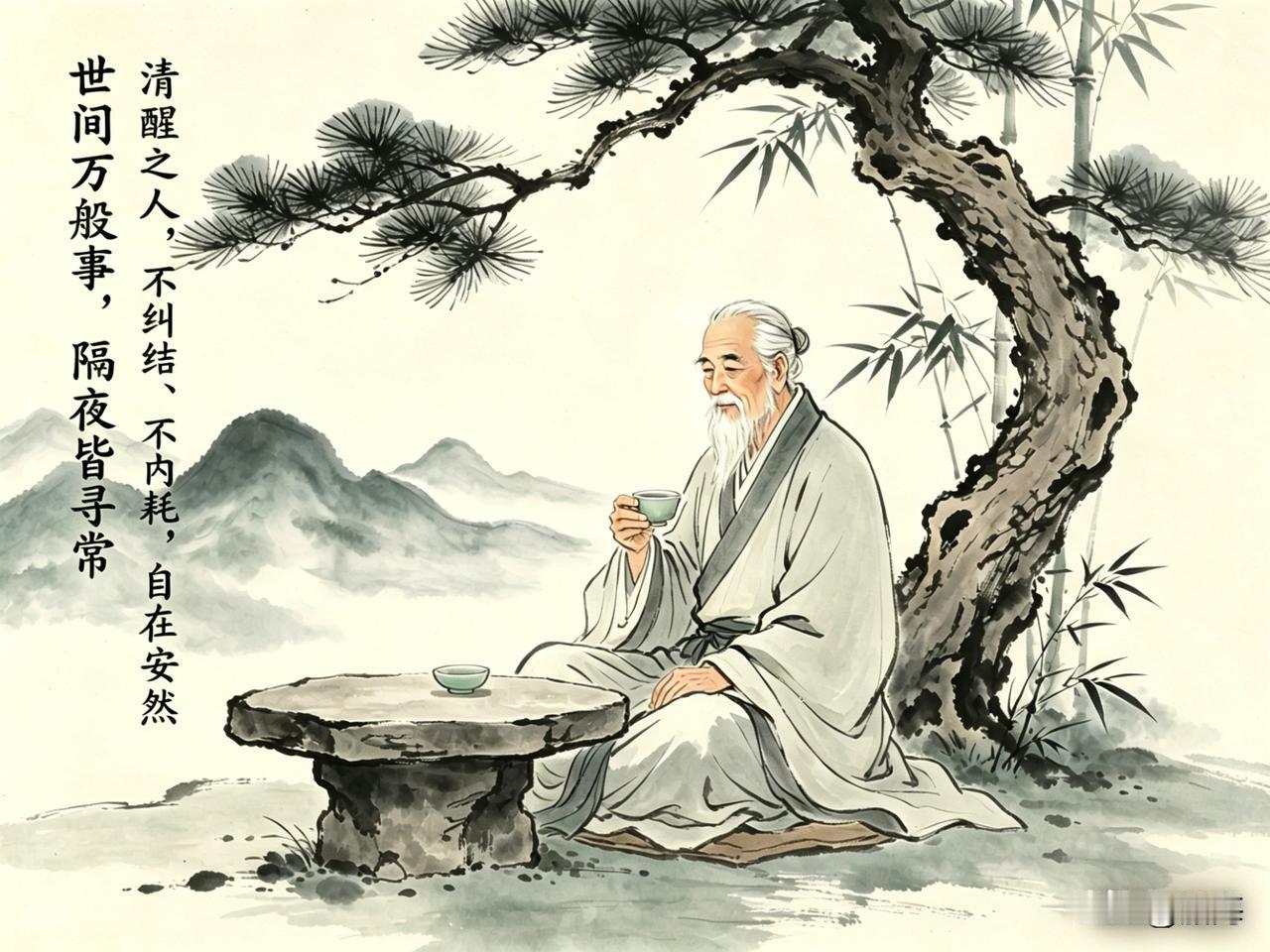 天大的事，到了明天都是不重要的。因此，明白人绝不斤斤计较，平添烦恼