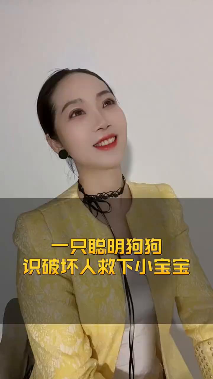 一只聪明狗狗识破坏人救下小宝宝。
一个老头拉着行李箱正准备上车，这时一只狗抢过他