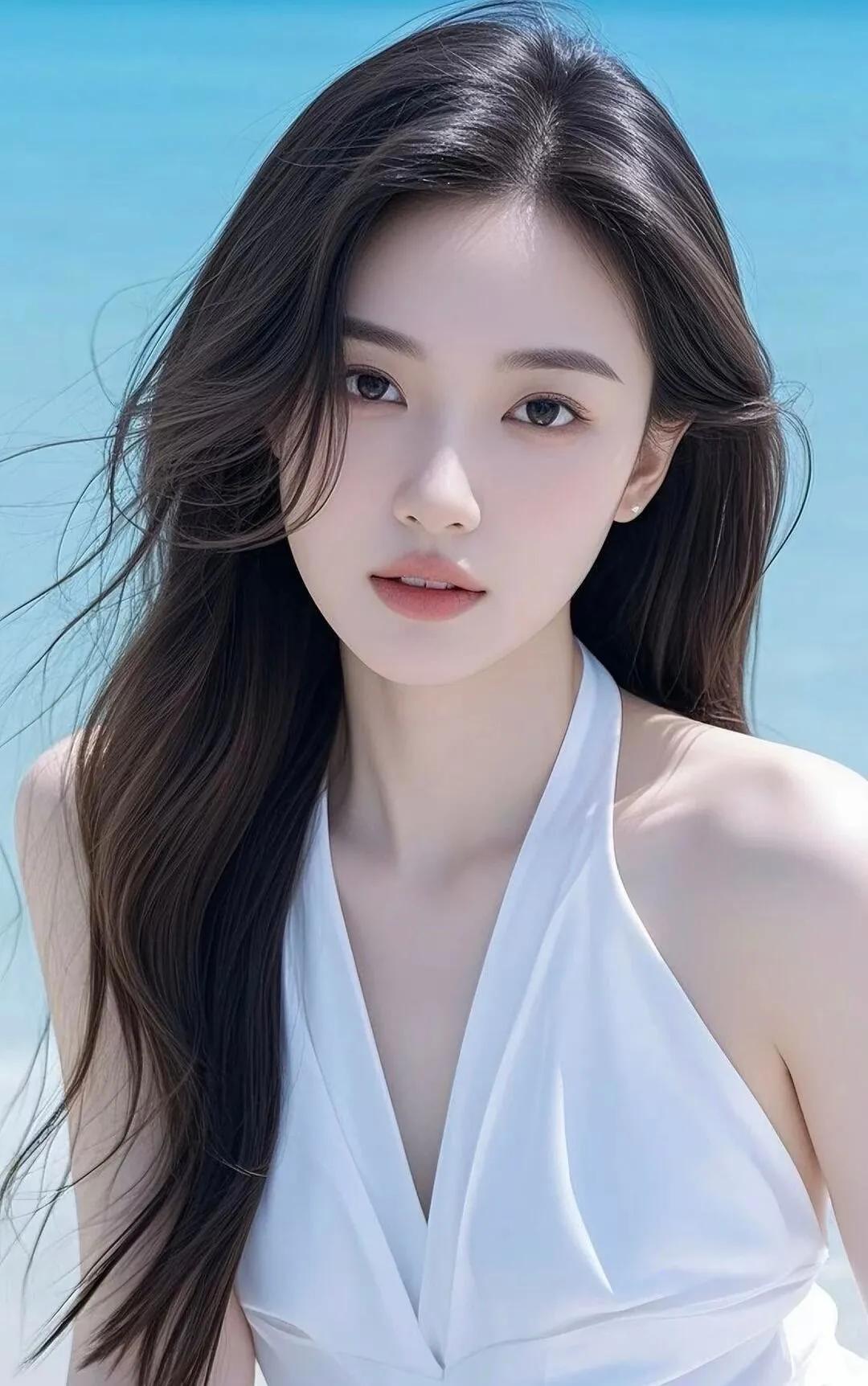 海边少女，清新自然，夏日风情街拍 高清美女