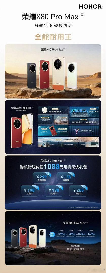 一张图看懂全能耐用王荣耀X80 Pro Max 