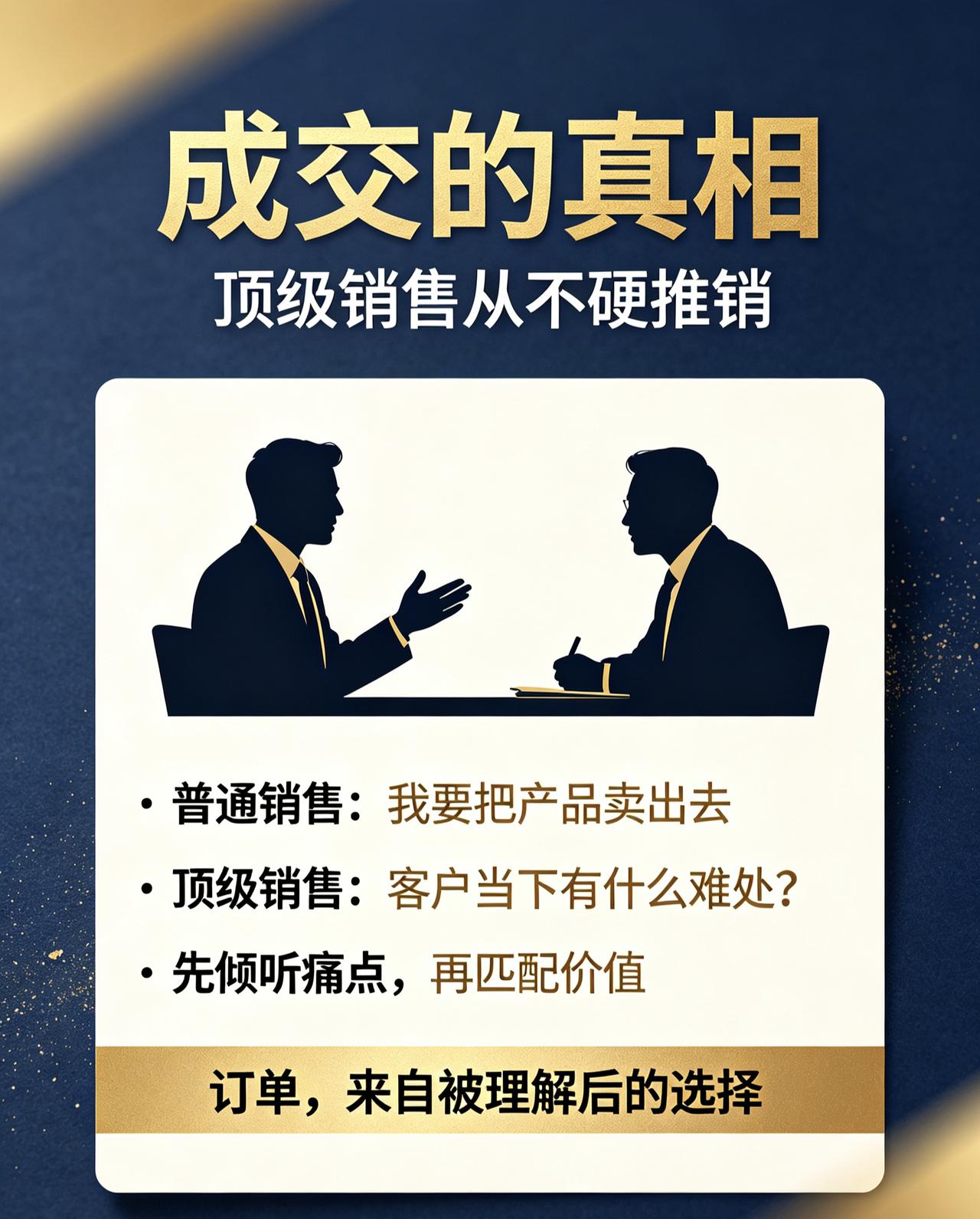 成交的真相：顶级销售从不“推销”
 
你有没有发现一个现象：
越是卖力介绍产品的