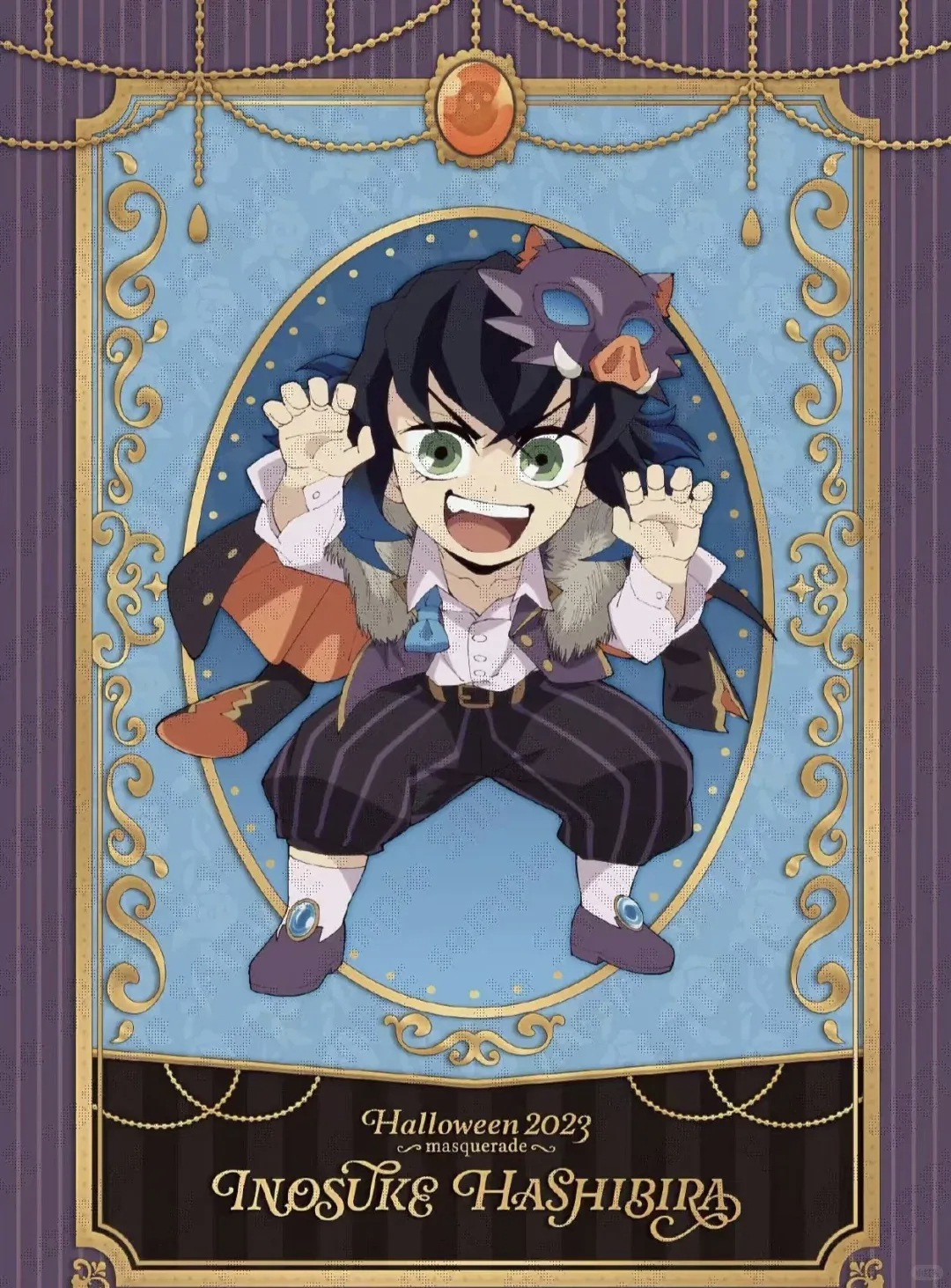 动漫ACG次元大赏我的2025年终总结壁纸鬼灭之刃化妆舞会主题壁纸——太可爱了。