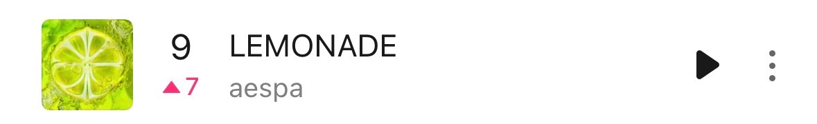 【Theqoo】aespa 'LEMONADE' 上升至Melon音源日榜第9位