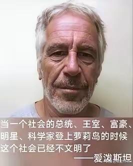 只有萝莉岛的主人爱泼斯坦对美国的精英阶层最有发言权:

当一个社会的总统，王室，
