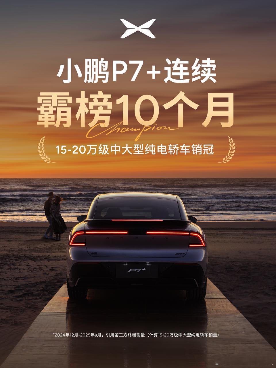 截至9月底，小鹏P7+累计交付量已突破77000台。凭借全系标配的豪华舒适配置、