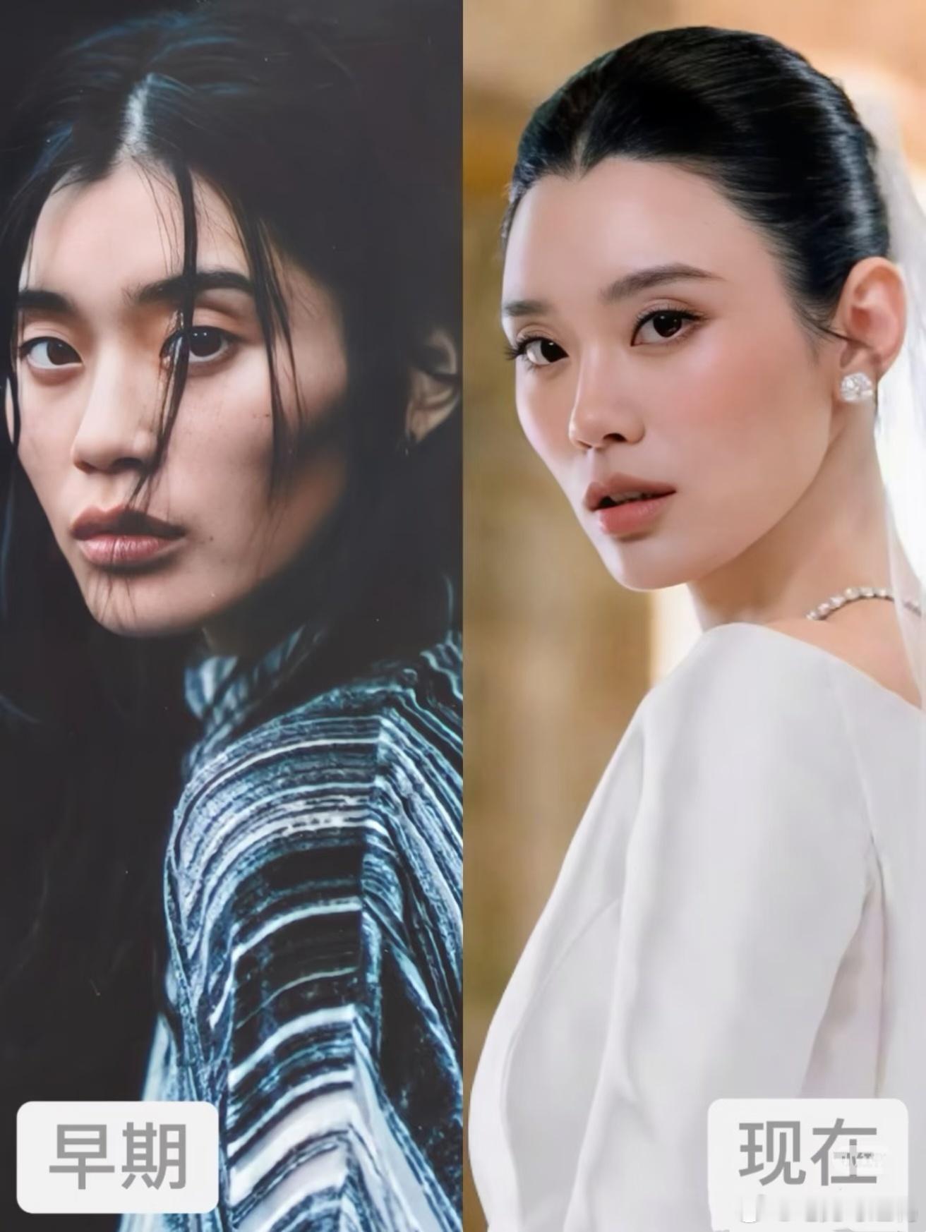 奚梦瑶和现在简直判若两人奚梦瑶真是和过去变化还挺大的，从过去的骨相美到现在的高级