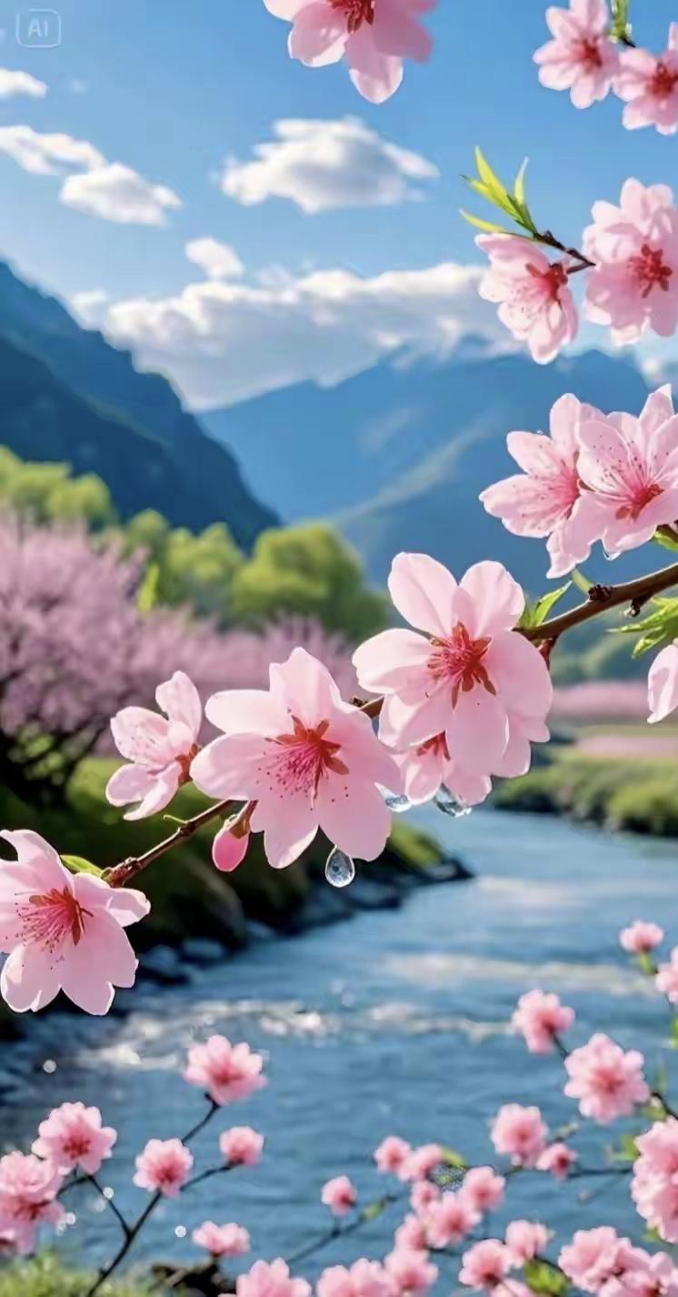 《七律•十里桃花》
作者：转转看到


​​​​​​​​​十里桃花傍水生。
一溪