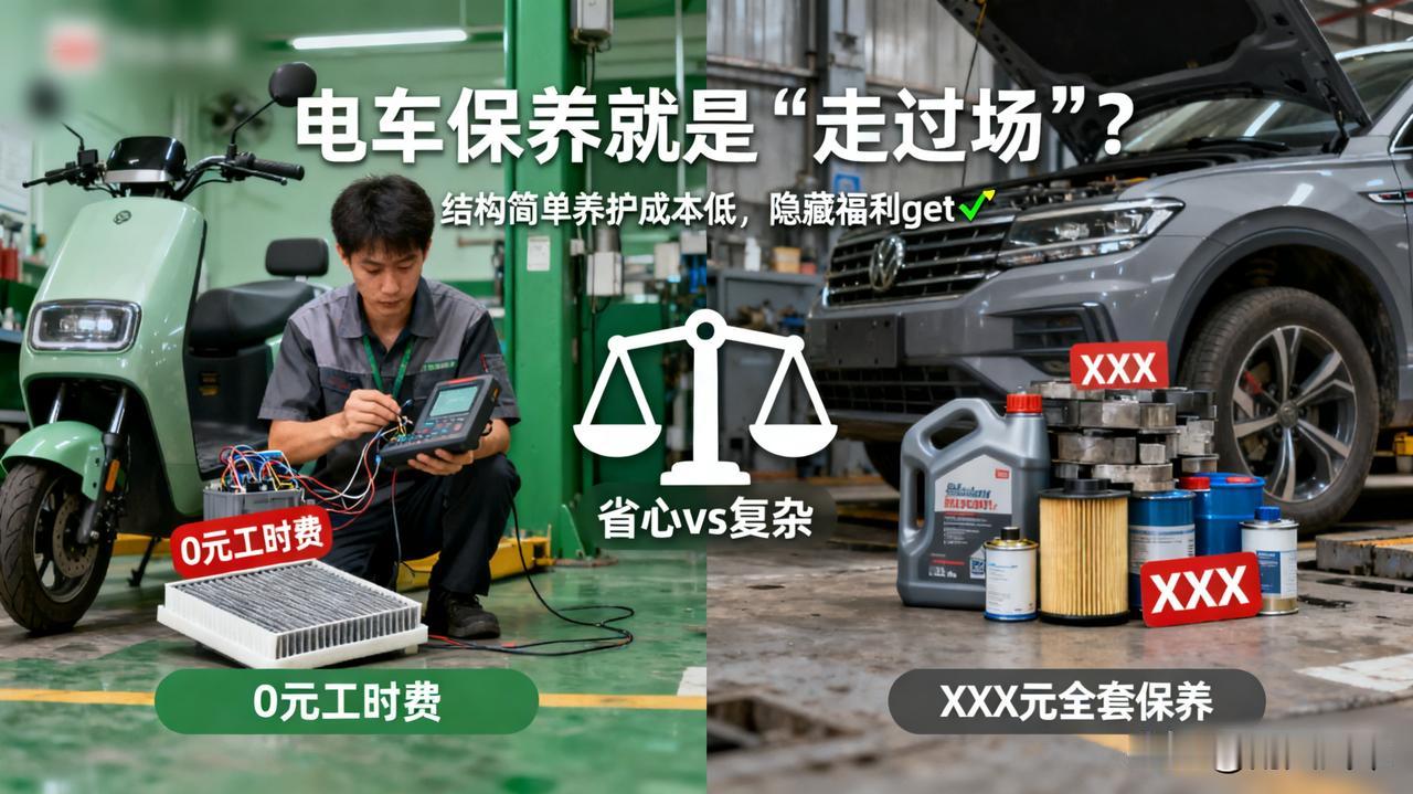 电车保养就是“走过场”？

今天电车首保，就是检查下电路、换个空调滤芯，工时费都