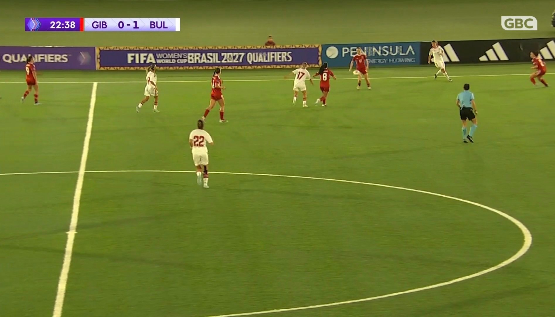 保加利亚女足客场对阵直布罗陀女足的赛前，装备出了问题，只能向直布罗陀女足借了全套