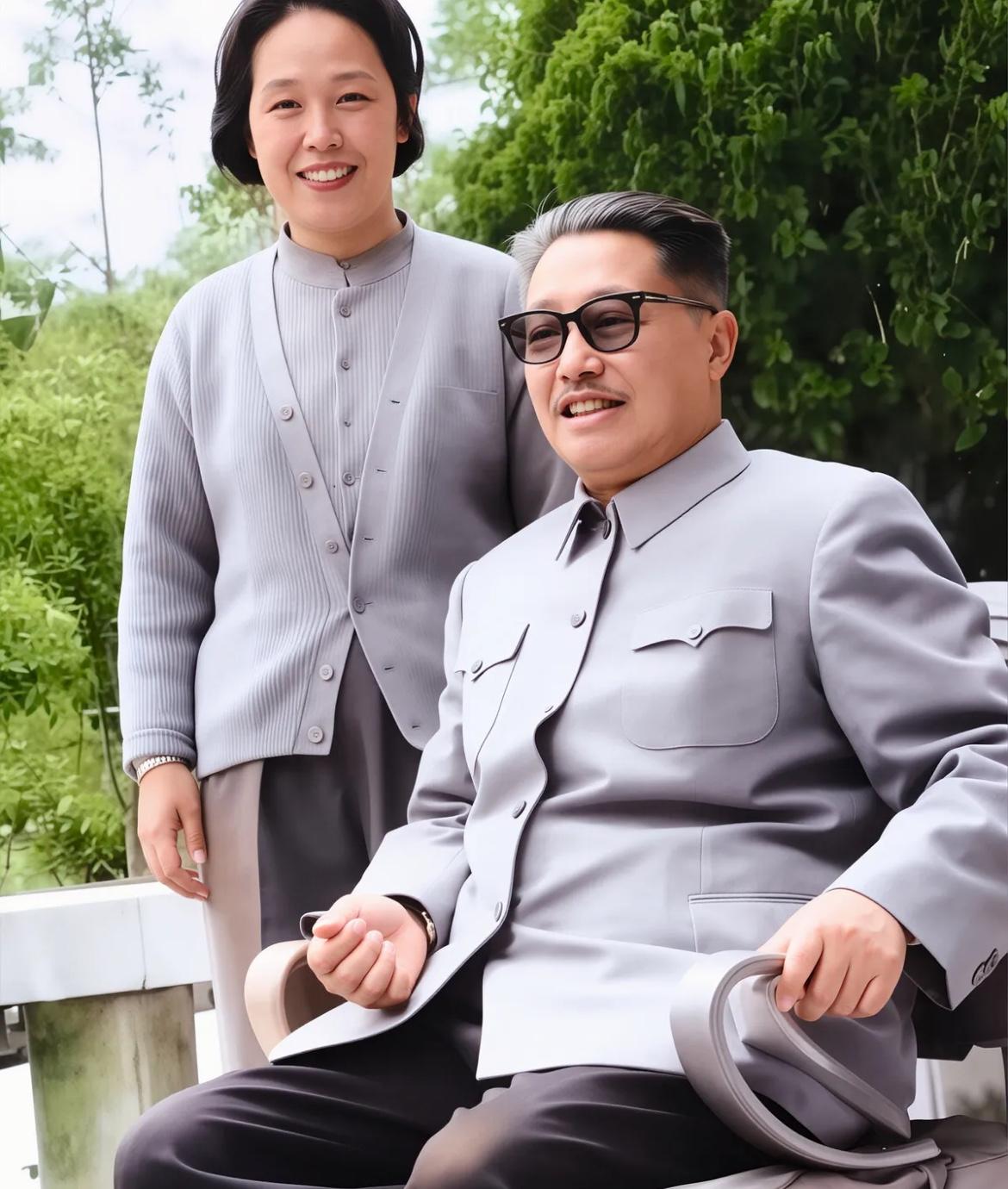 1966年，贺龙和妻子薛明的最后合影，他3年后去世