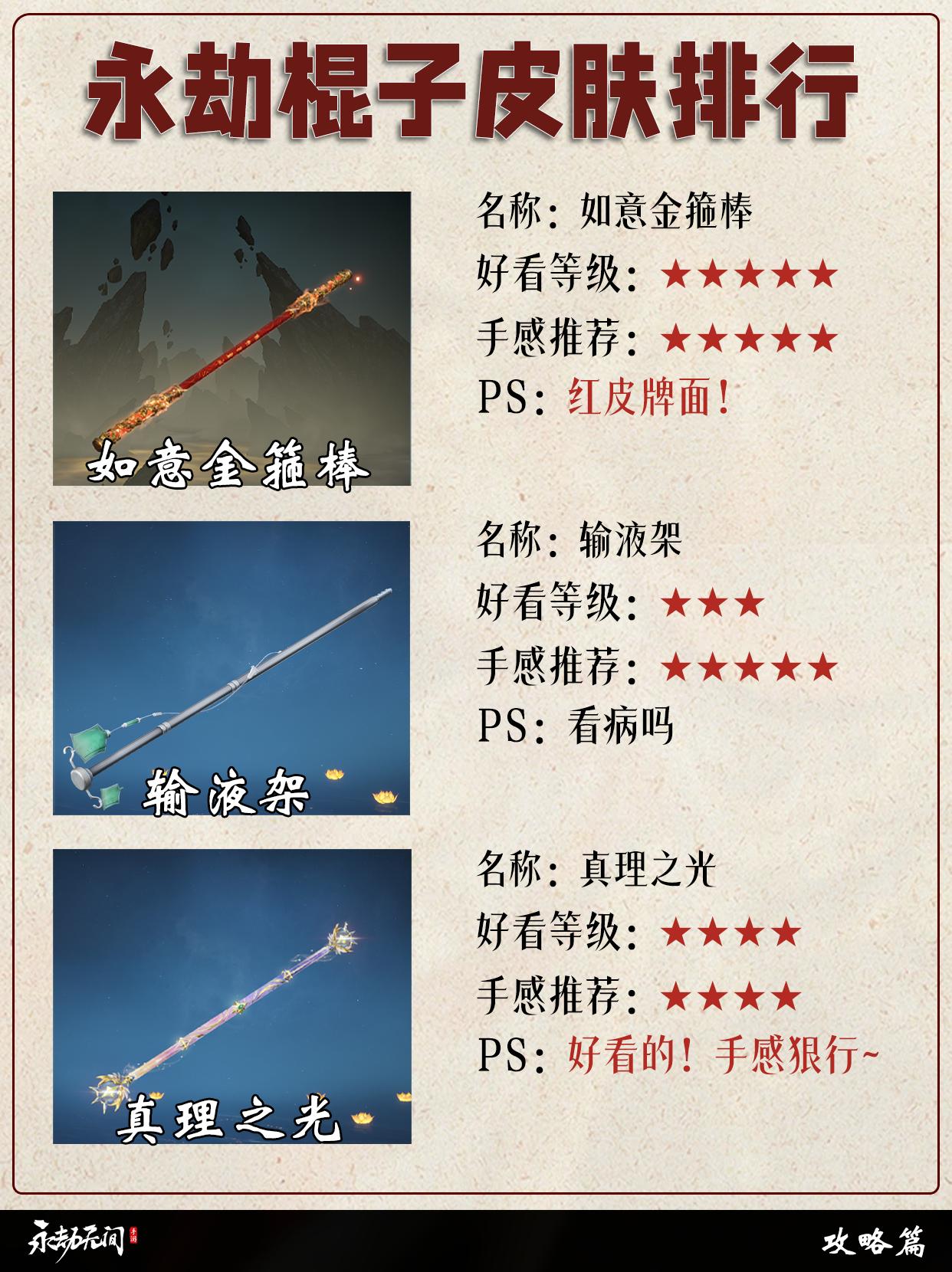 永劫棍子皮肤排行。