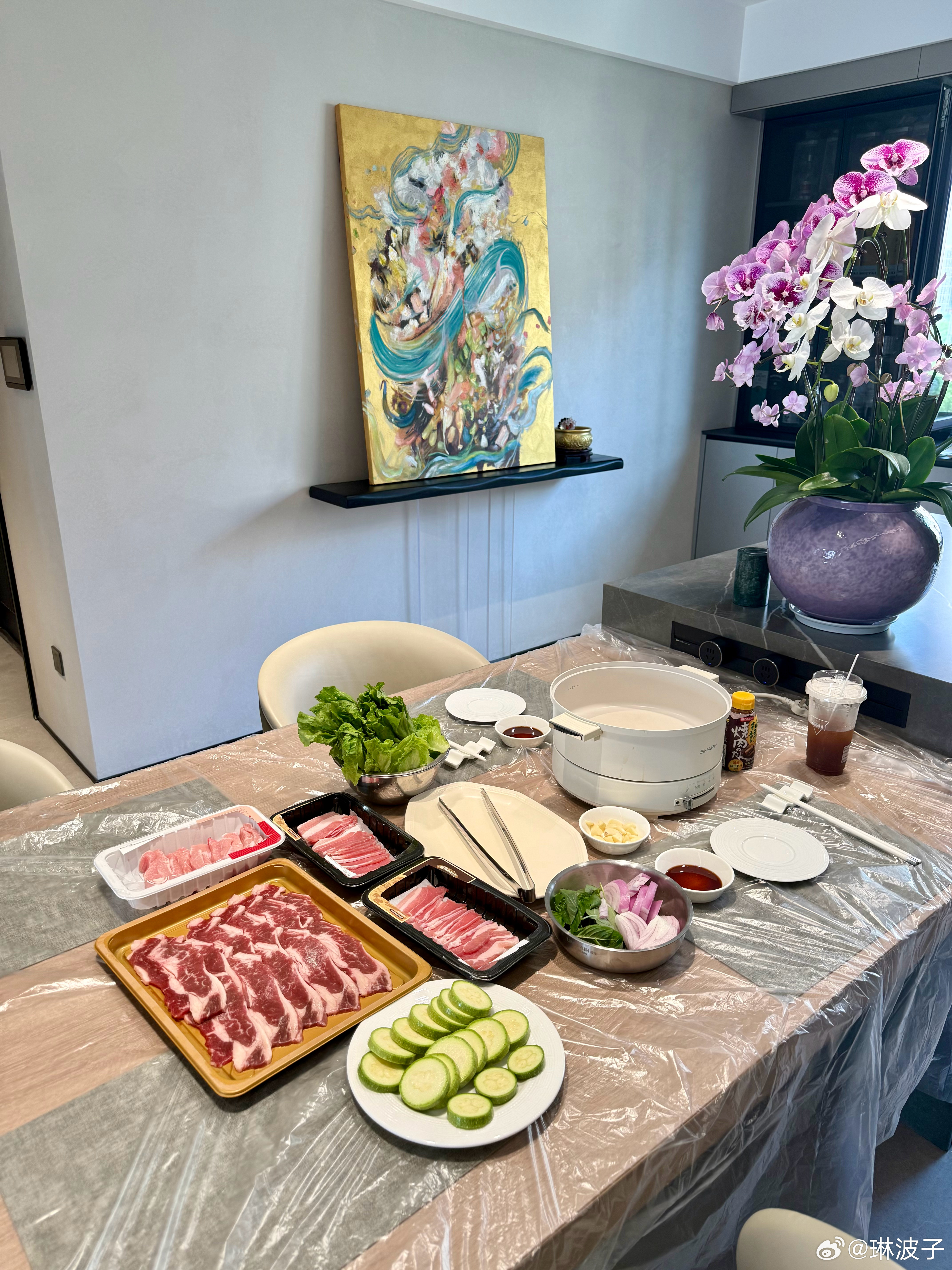 周末在家烤肉 依旧家里吃饭最舒服最好吃[太开心] ​​​