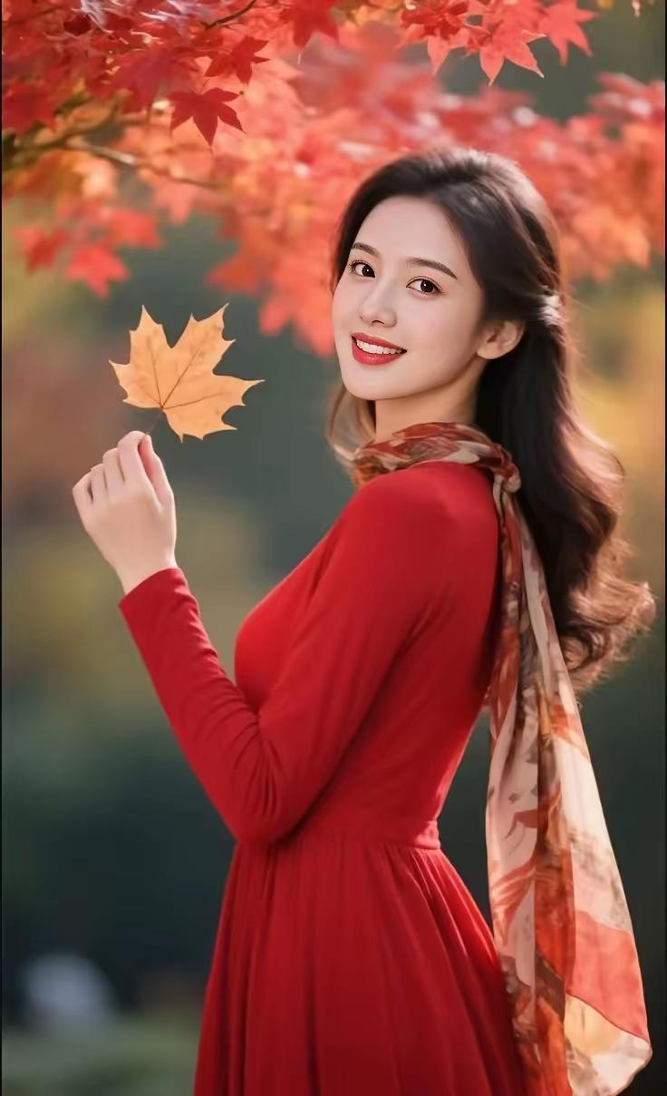 清江引·红衣少女
红衣似火晨光映，
浅笑嫣然盛。
轻盈步履飘，
似那仙姿靓。
宛