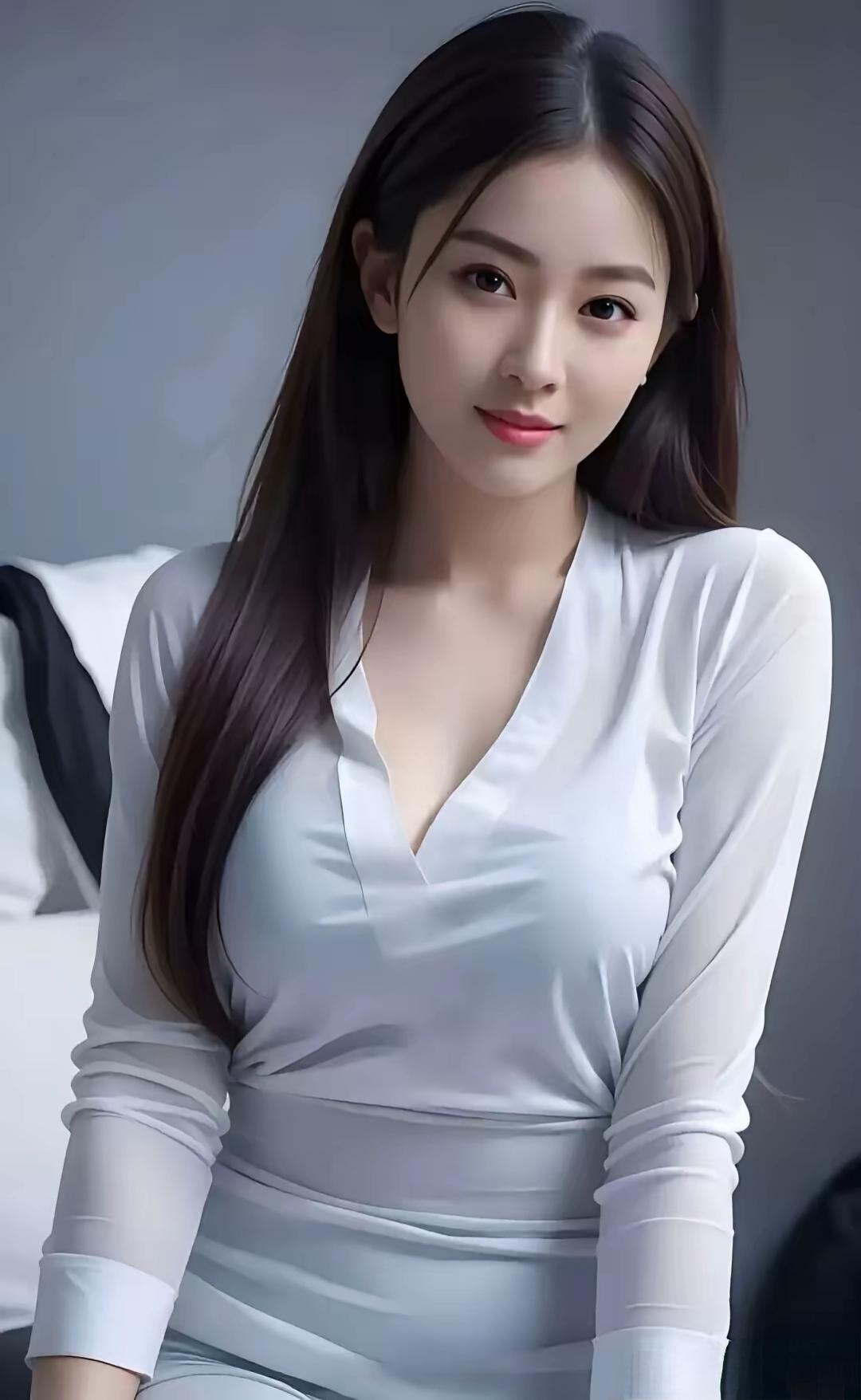 温柔优雅的白色长袖连衣裙，尽显女性魅力！💕✨