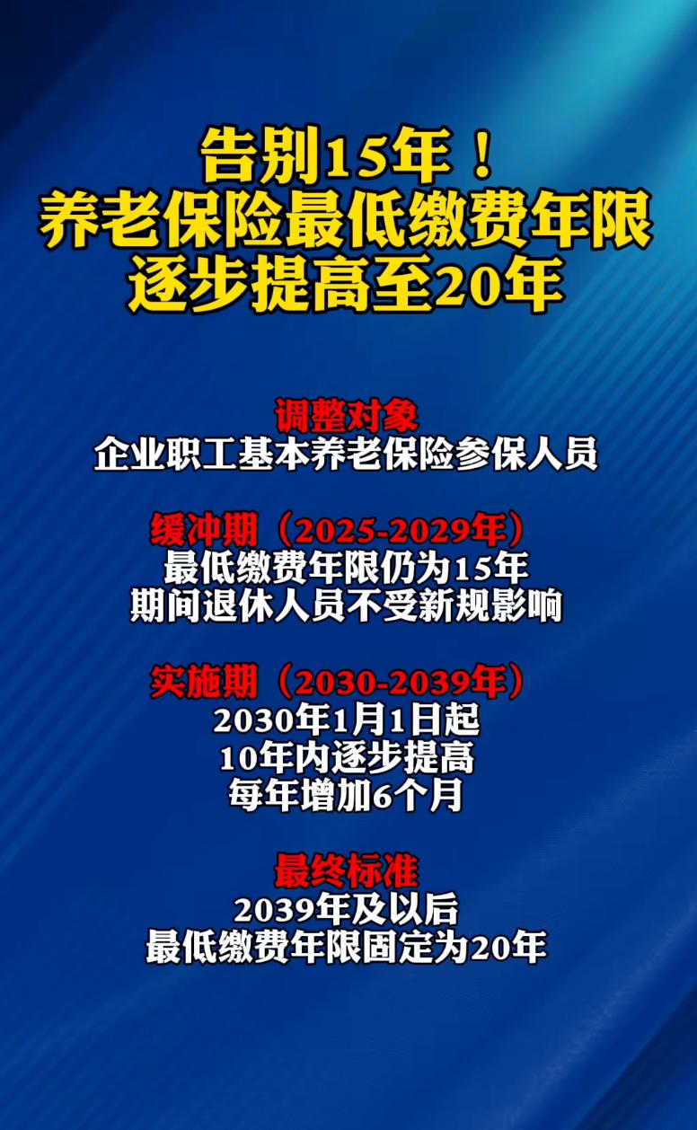 说实话，一开始听说养老金缴纳年限要逐步提到20年，我心里也犯过嘀咕：这不是得多缴