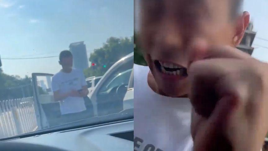 【孕妇驾车遭男子别停受惊送医，对方搬石头砸车还骂人，警方：拘】网传一孕妇驾车遭男