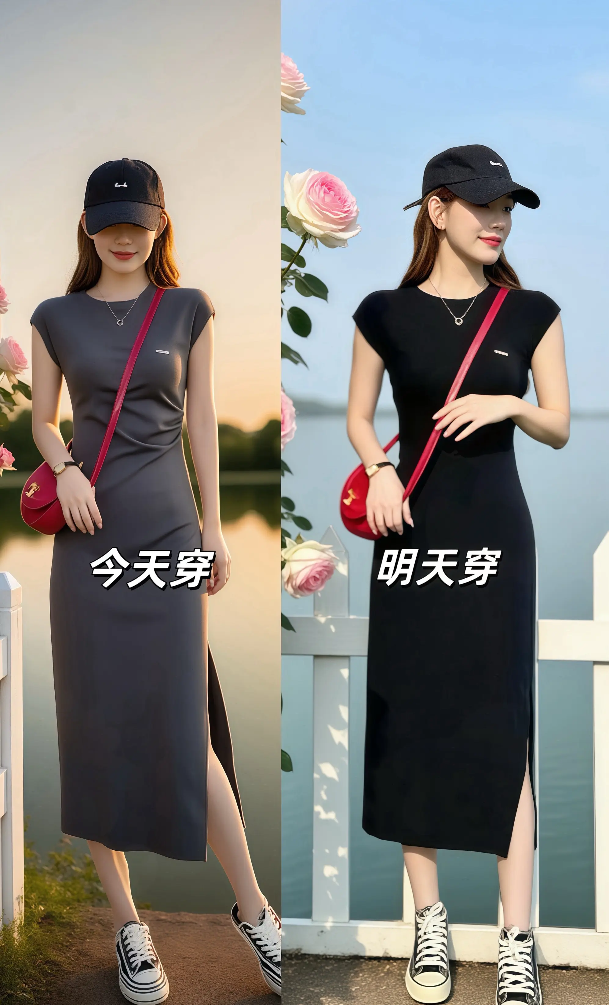 韩版设计自带气质，简约圆领+修身剪裁，优雅又显瘦。 无袖设计超适合夏天...