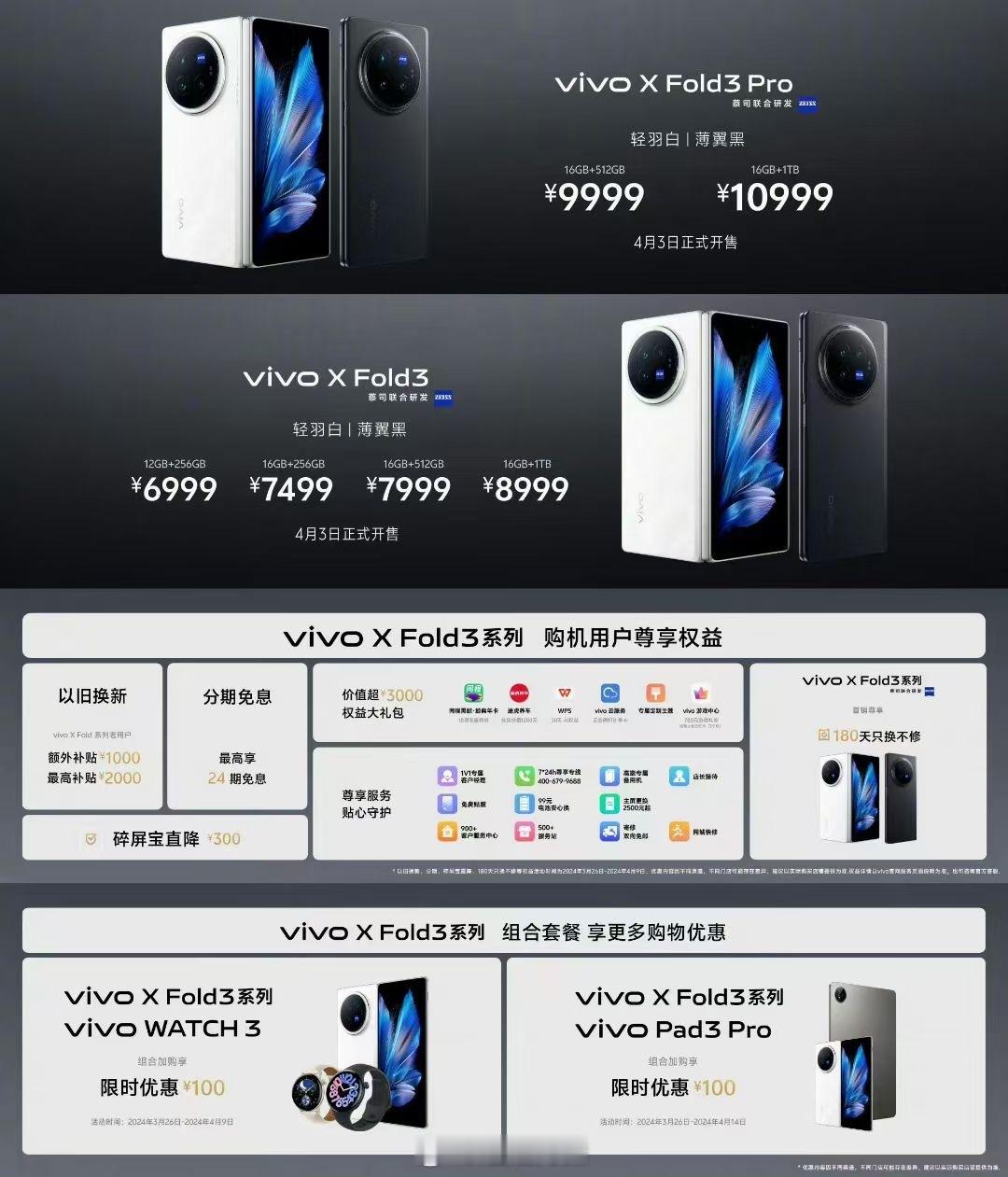 别的不说！蓝厂这个价格确实合适啊！vivo X Fold3标准版只要 6999元