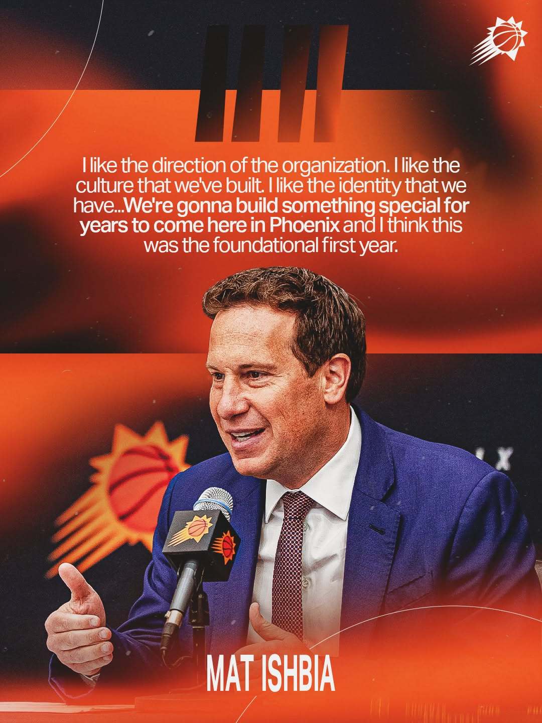 🎙️ “我很喜欢我们正在建立的文化和球队风格。未来，我们会在菲尼克斯打造一些特