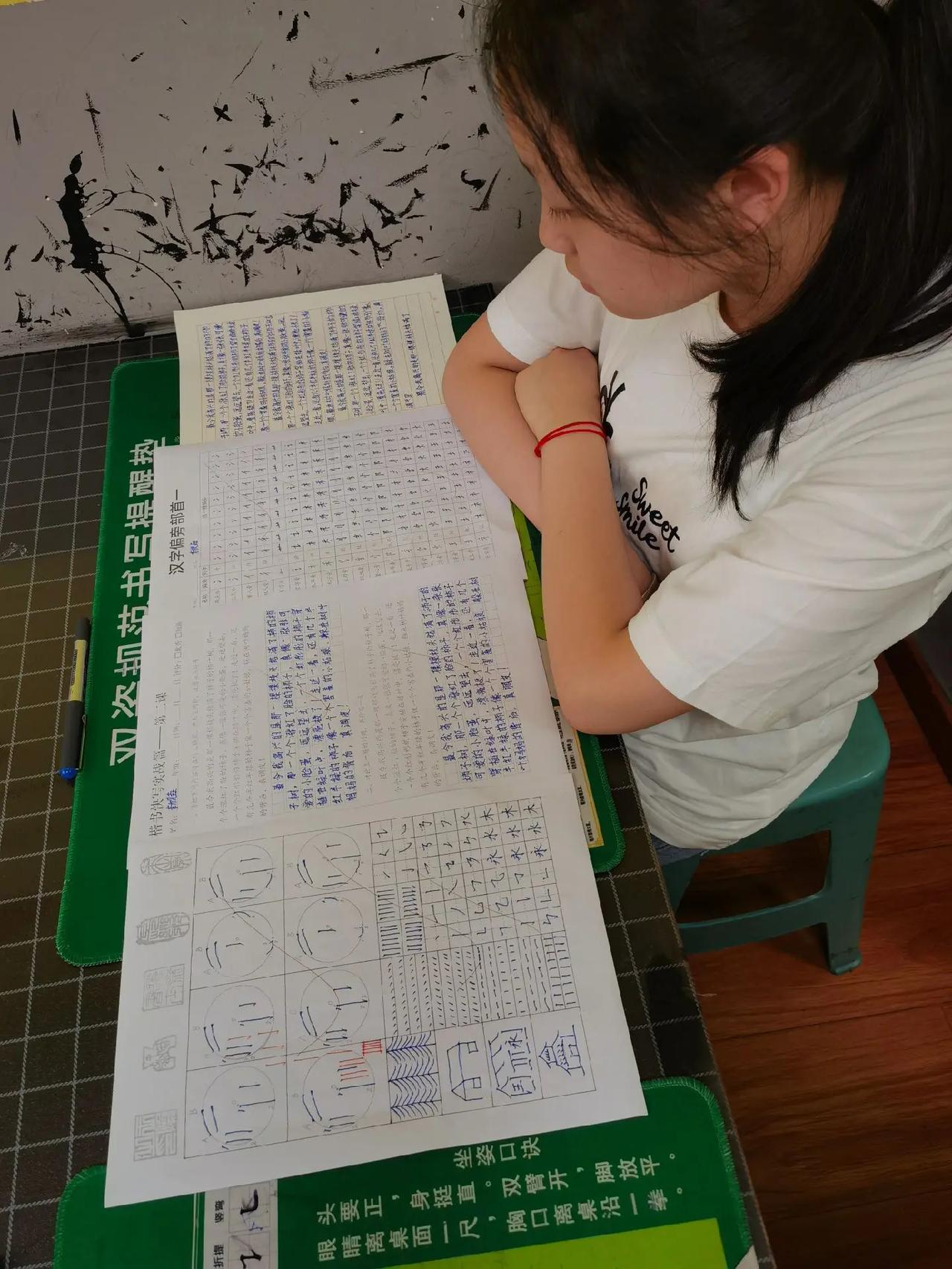 硬笔卷面规范书写。翰墨書院硬笔规范书写