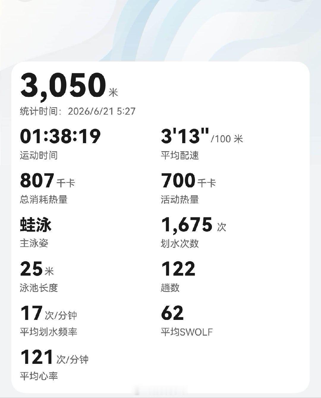 游泳3000米   get✓     无敌是多么寂寞   ✌🏻 