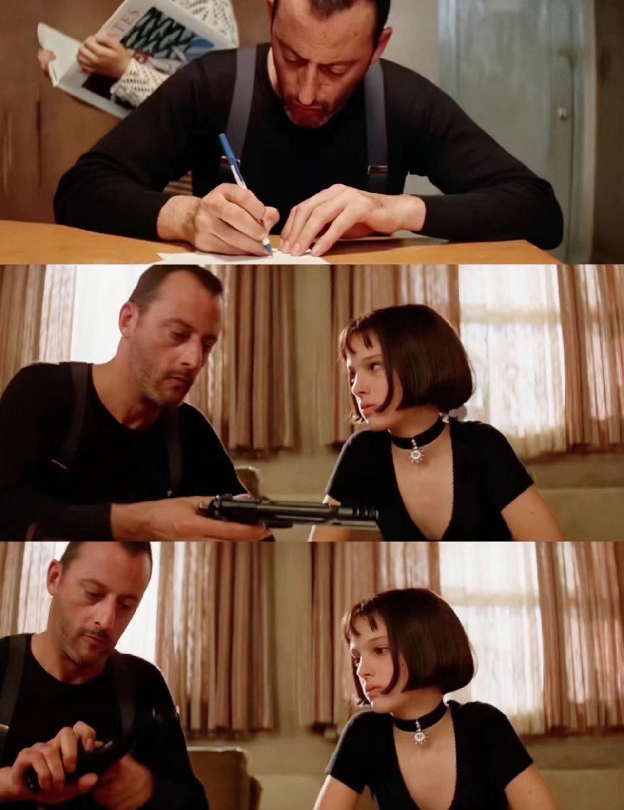 《这个杀手不太冷》真的绝了！我看了至少3遍，里昂外表冷酷内心柔软，玛蒂尔达古灵精