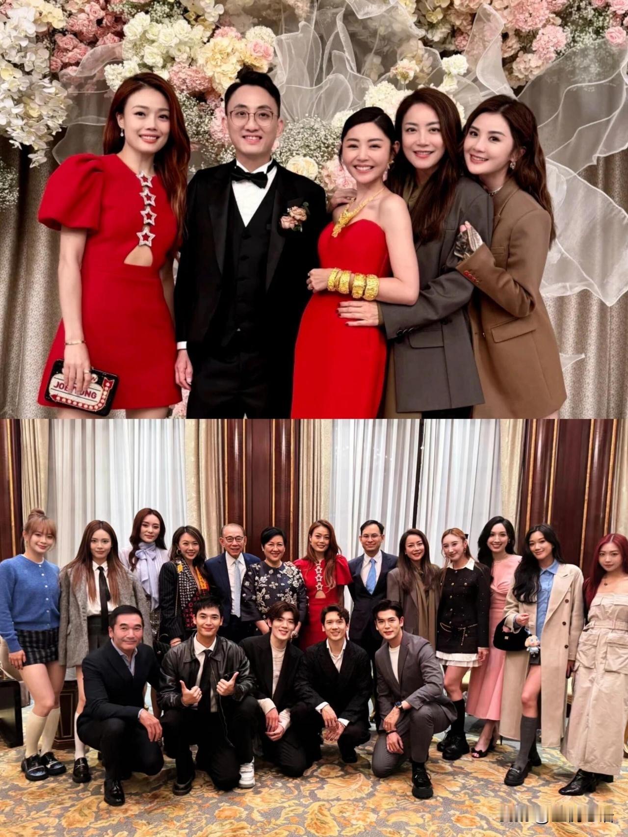 40岁卫诗雅大婚，
半个港圈都来撑场了。
卫诗雅40岁婚礼直接集齐半个港圈，
场