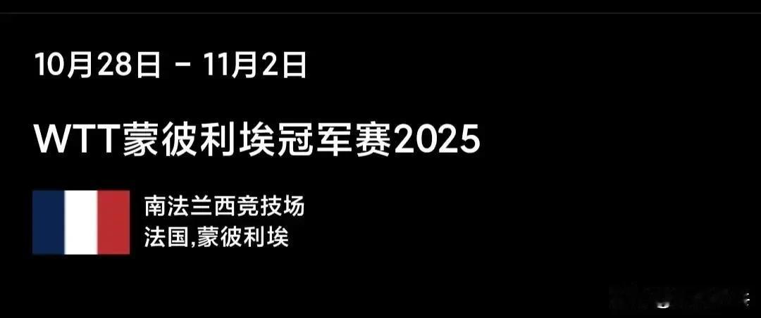 10.28-11.2丨男单参赛名单
王楚钦🇨🇳、林诗栋🇨🇳、雨果·卡尔德