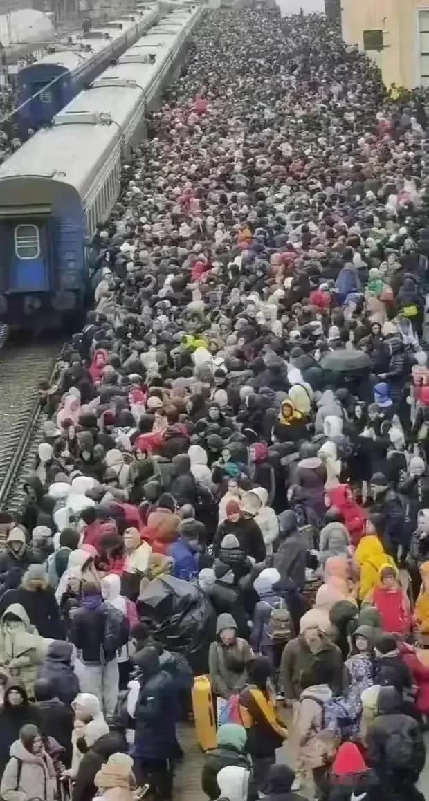完了，乌克兰人民大逃亡。乌克兰哈尔科夫地区的百姓，每天都遭受炮弹袭击，这座城市即