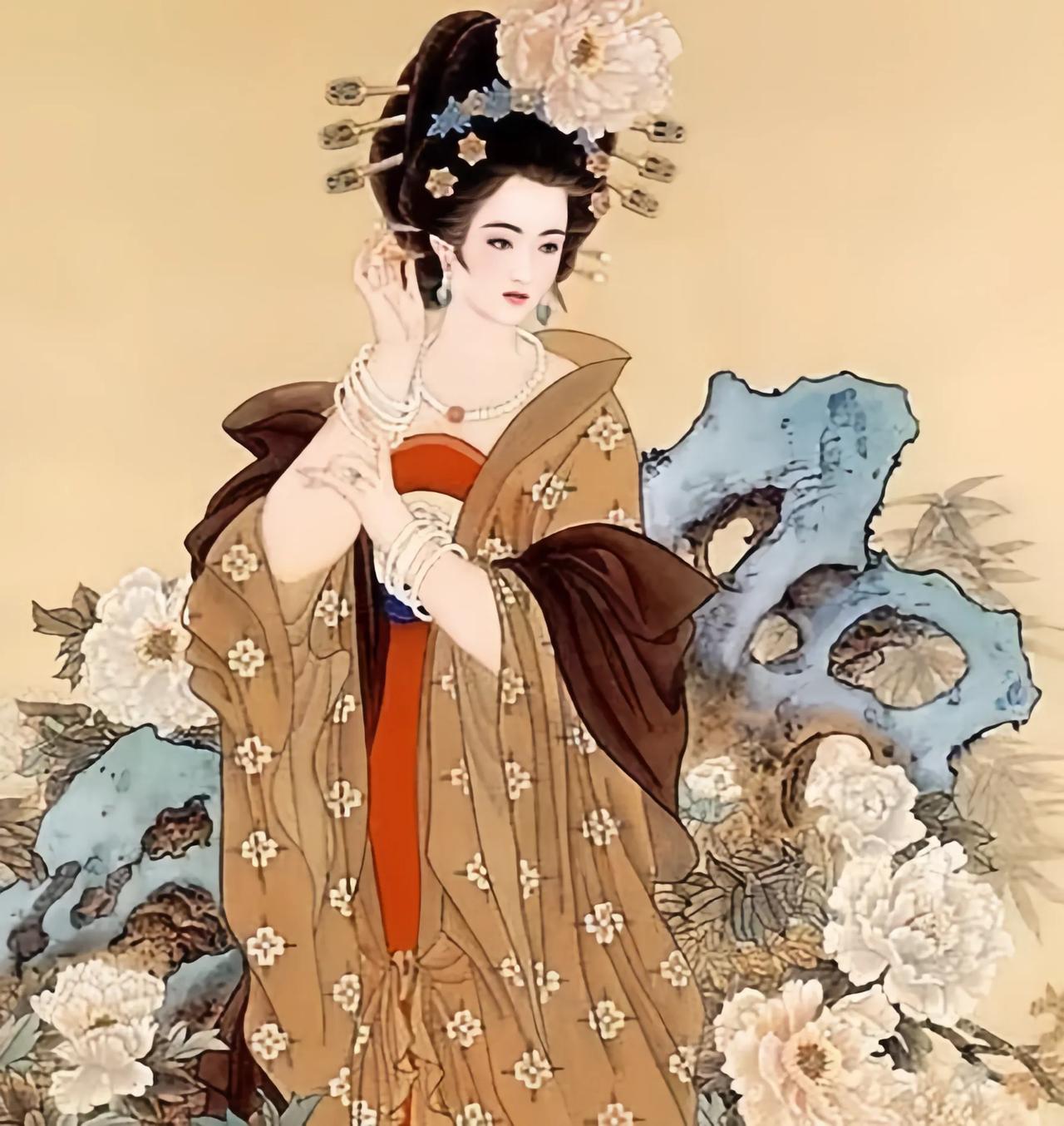 #杨玉环为何如此受宠呢?# 杨玉环可是大唐盛世中最璀璨的明珠，她的受宠，犹如夜空