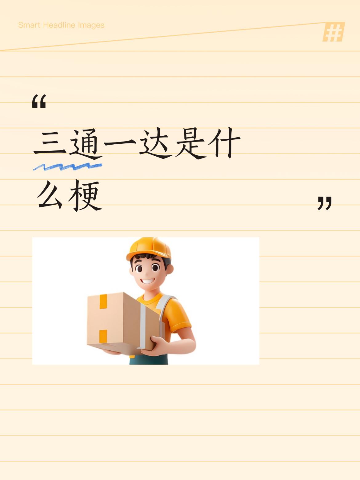 “三通一达”梗：从快递到多元解读的文化映射

“三通一达”最初是中国民营快递行业