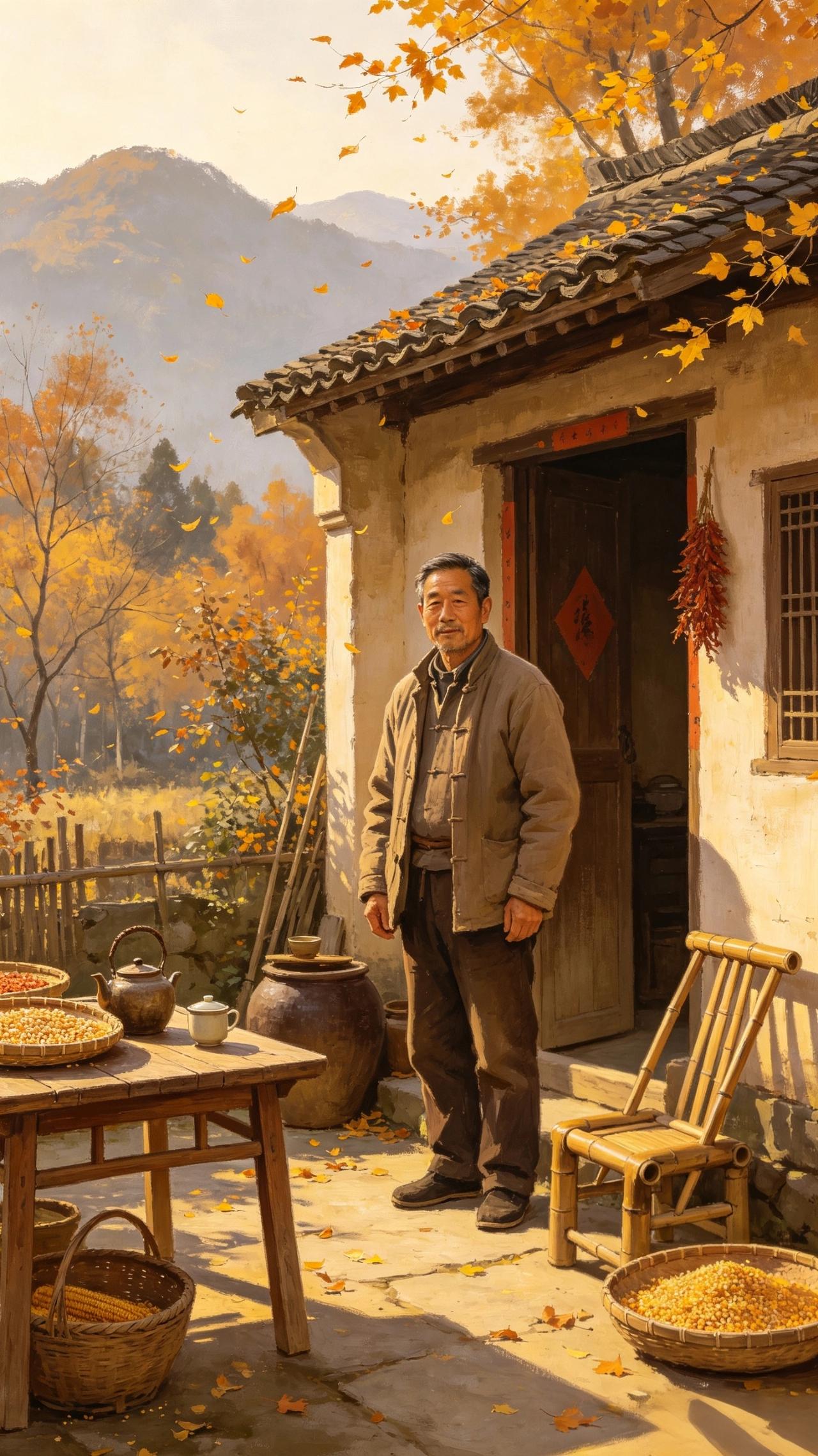 年轻时赏秋总觉萧瑟，人到中年再遇秋风，反倒读懂了秋天的从容。褪去一身奔波浮躁，有
