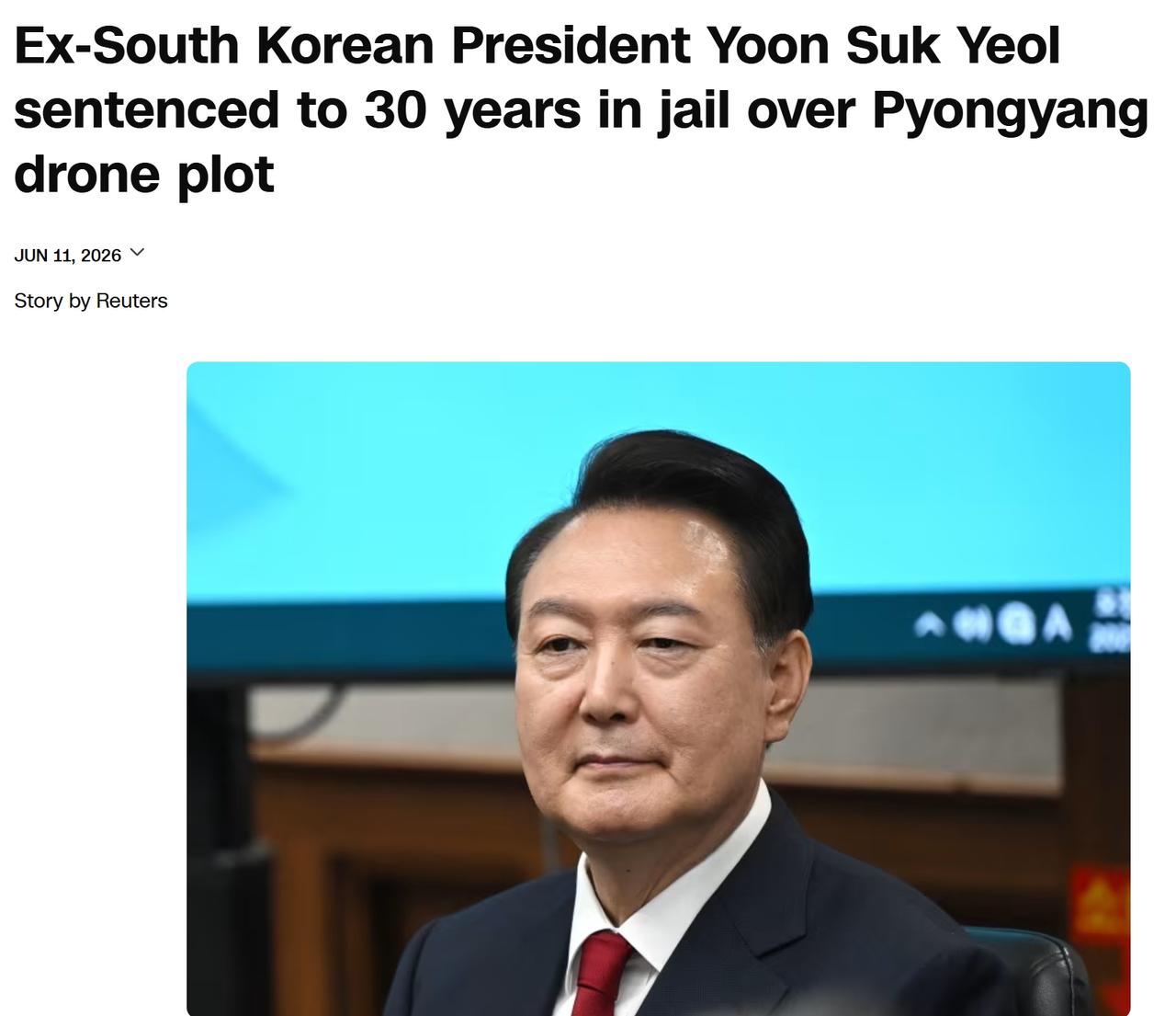 韩国前总统尹锡悦刑期再添30年
当地时间周五，韩国首尔中央地方法院判处前总统尹锡