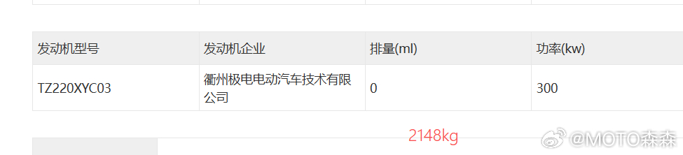 目前公示的三款10ev，300kw后驱和370kw+310kw四驱应该是小电池，