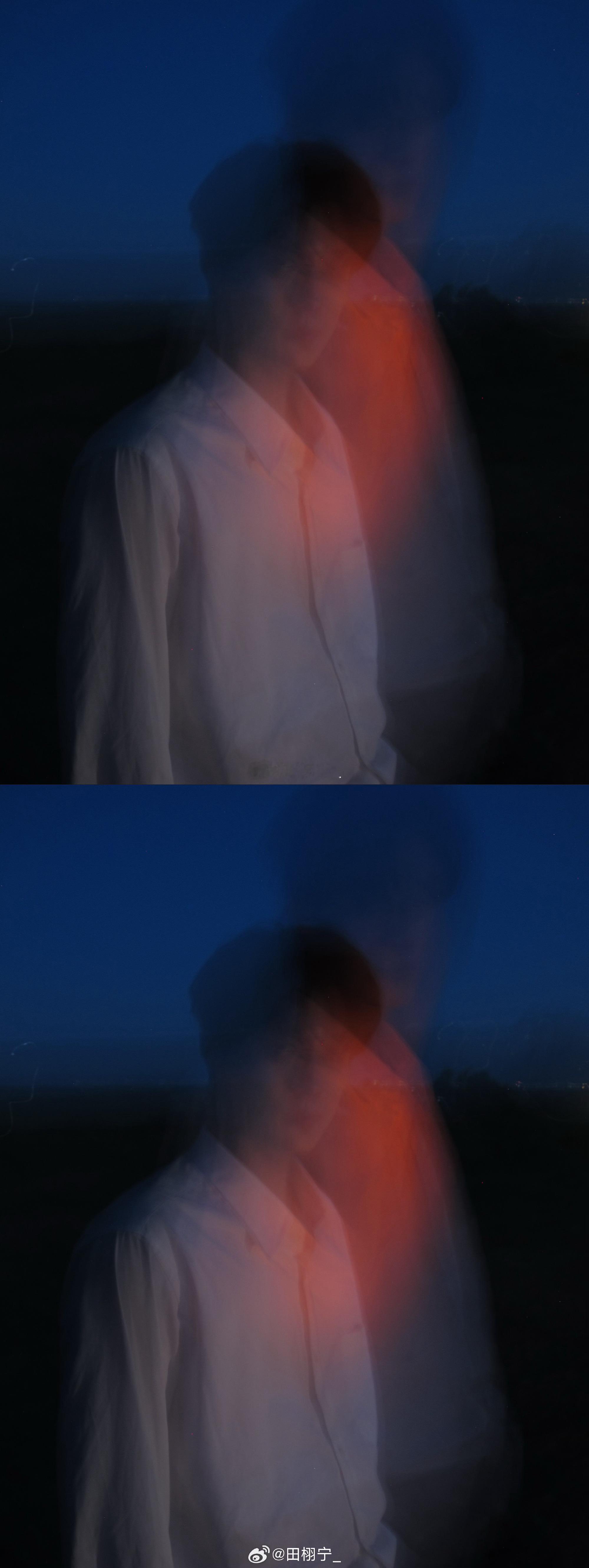 田栩宁白衬衫live图营业田栩宁蓝调四宫格田栩宁今日份新鲜营业，白衬衫yyds，