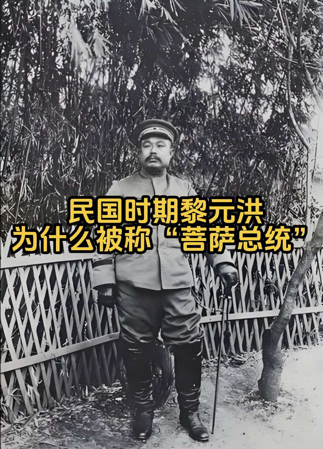 黎元洪-民国时期躺赢的政治傀儡。“菩萨总统”这一称号指的是中华民国历史...