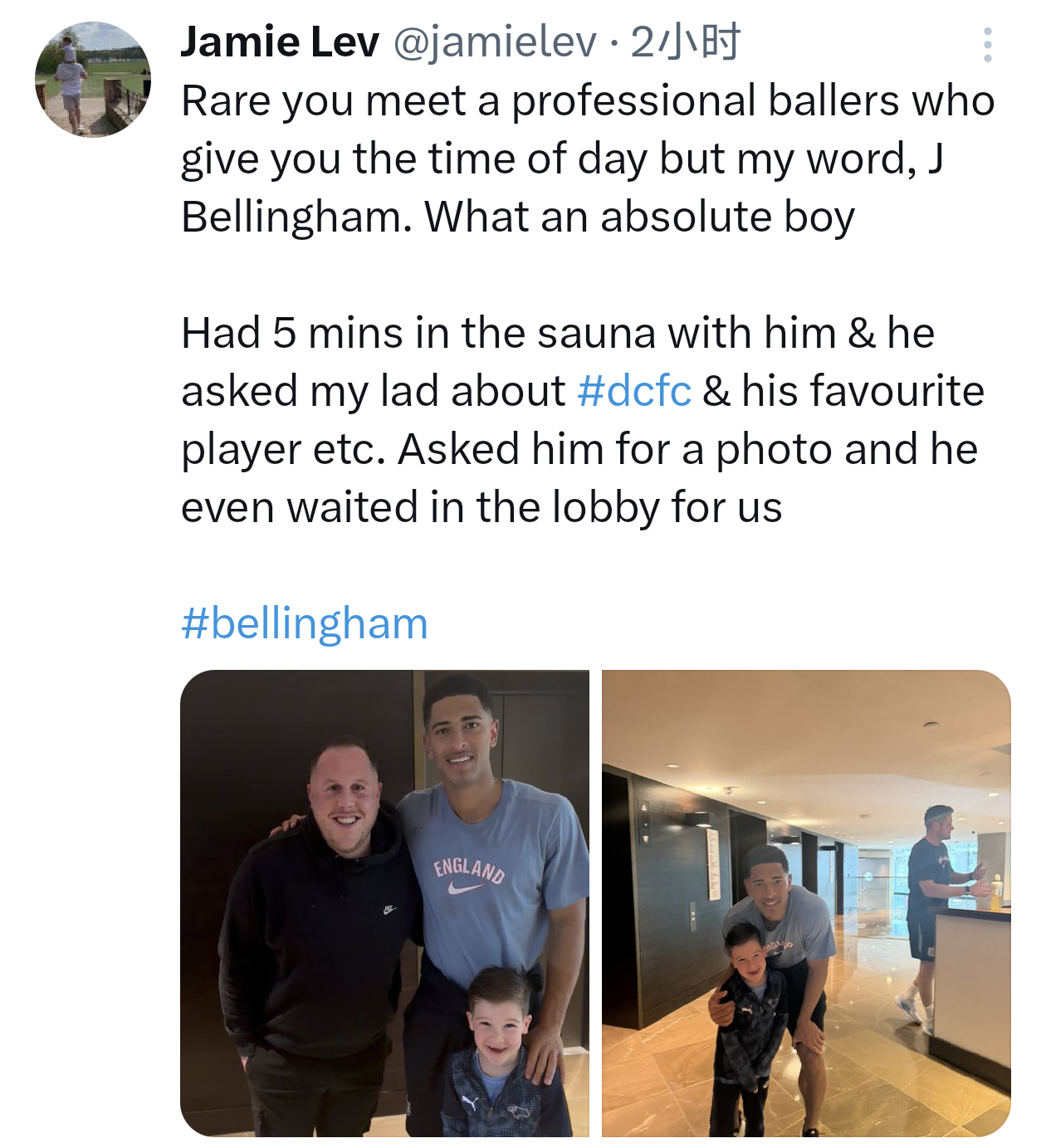 对每个人都很好Jamie Lev：很少能遇到愿意抽时间理你的职业球员，但天哪，贝