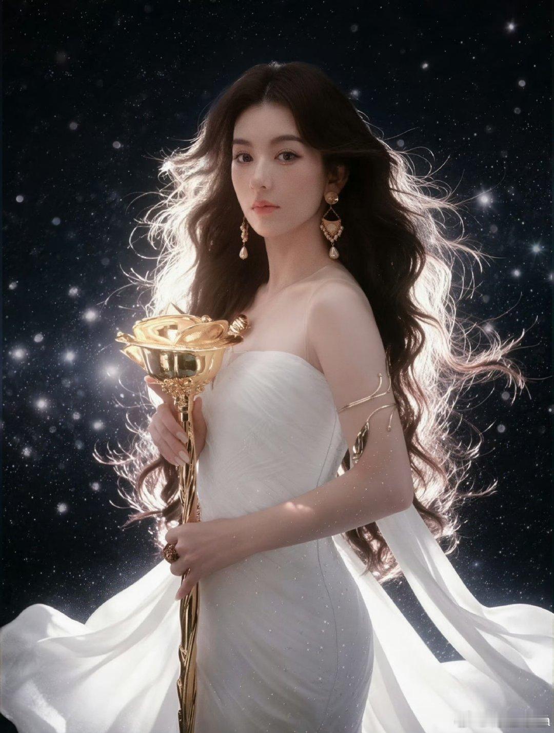 郭富城凌晨为方媛庆生郭富城凌晨发博为方媛庆生方媛生日大片也太美了吧！白裙、金翼、