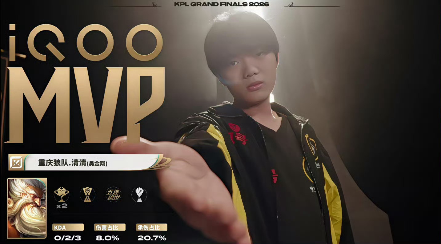 决胜局老夫子斩获MVP，Fly也拿到了自己回归狼队的小局首胜！清清老夫子获MVP