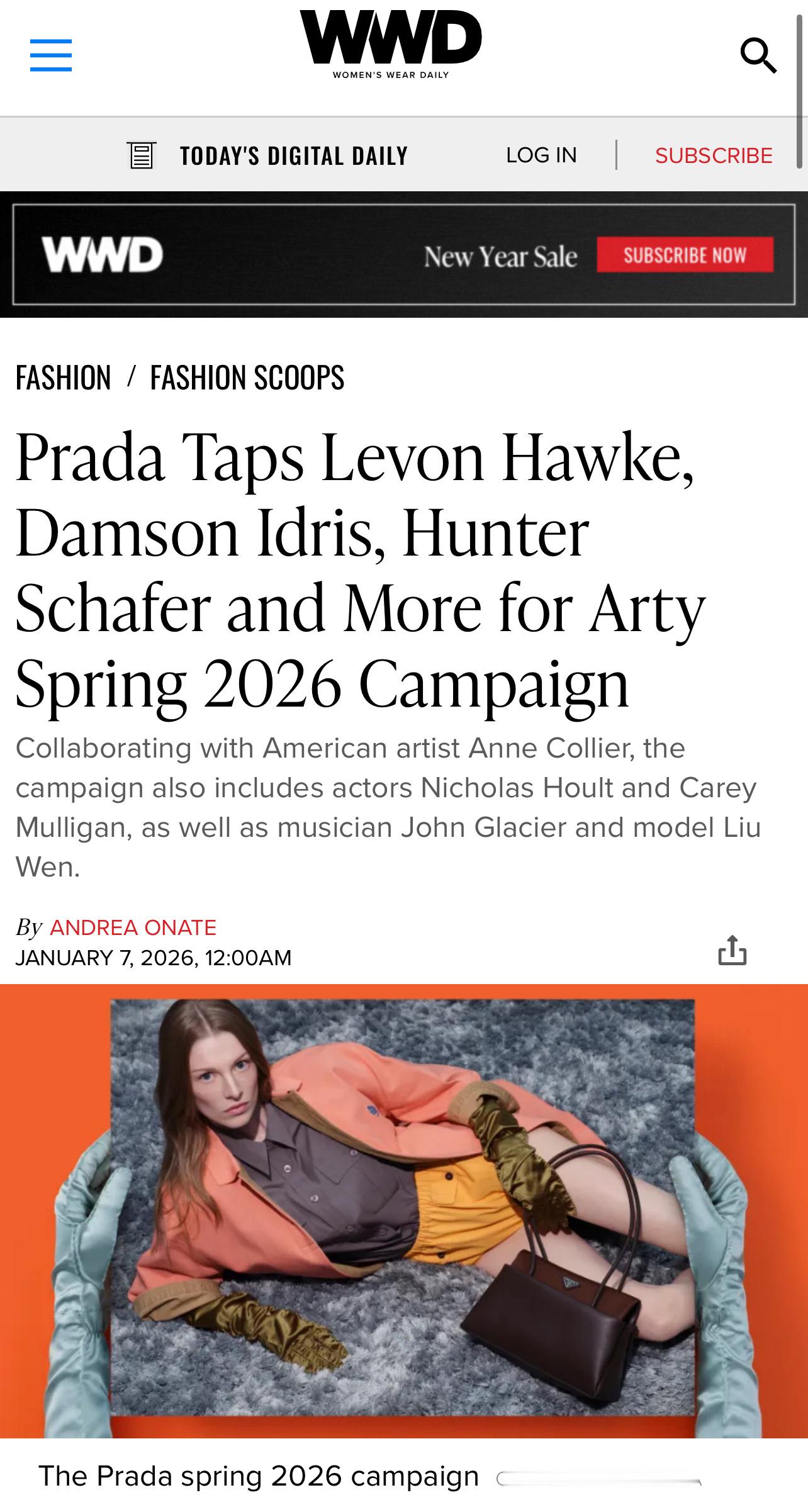 AD Campaign｜PRADA S/S 2026 WWD率先发布PRADA 