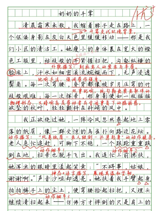 🔥期末复习｜万能写人作文——奶奶的手掌