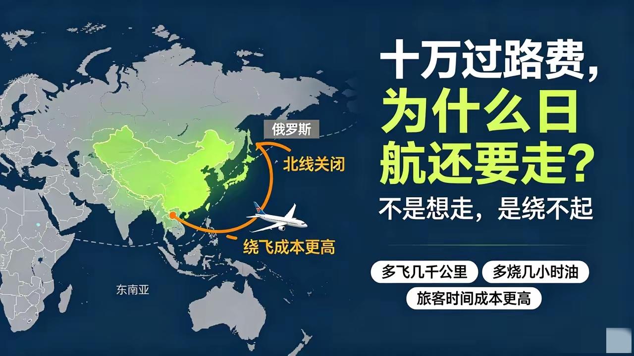 日航宁愿每趟交10万过路费，也不肯绕开中国领空——真以为是它们钱多？真相只有一个