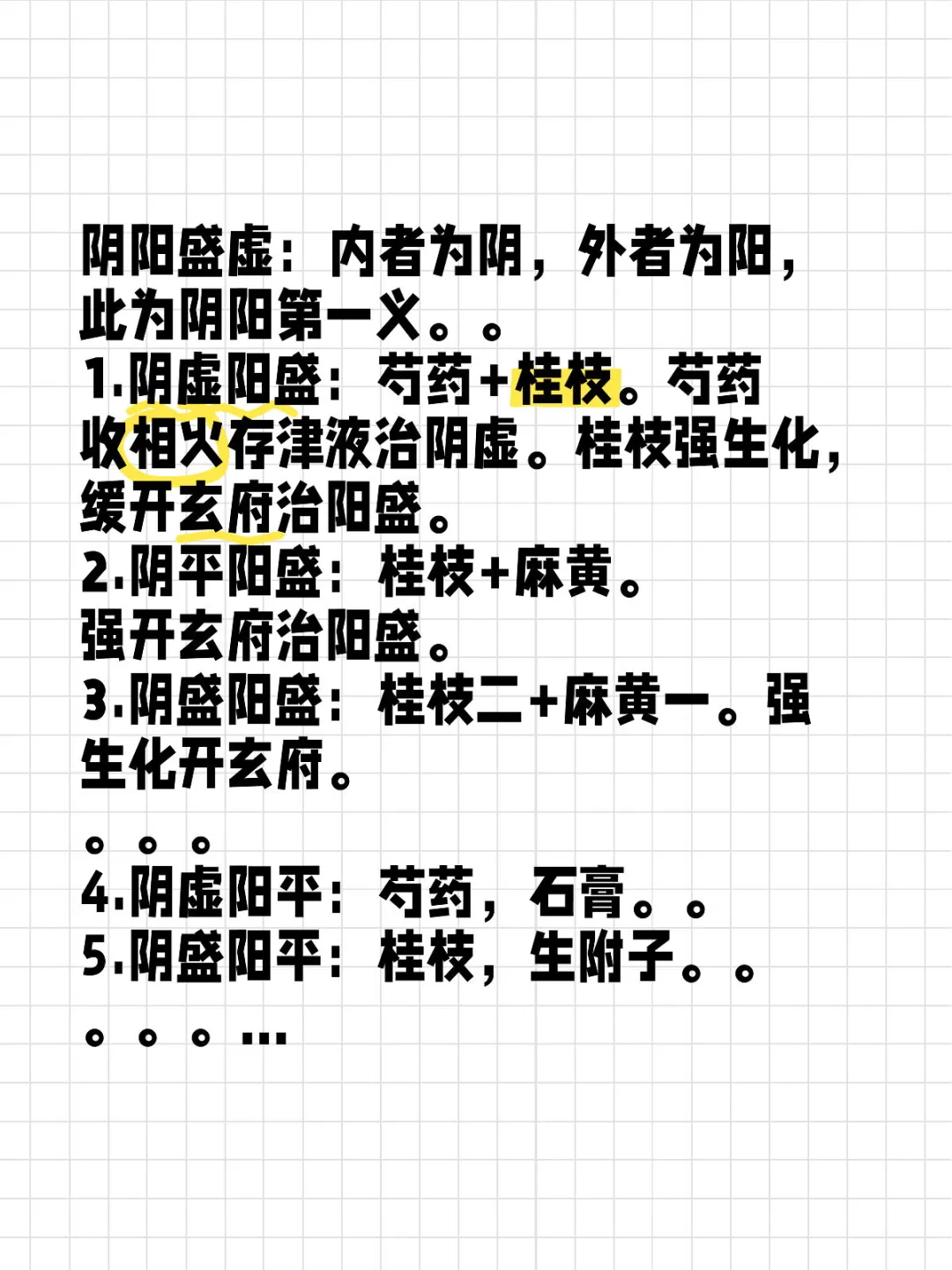 阴阳盛虚：内者为阴，外者为阳，此为阴阳第一义。。 1.阴虚阳盛：芍药+...