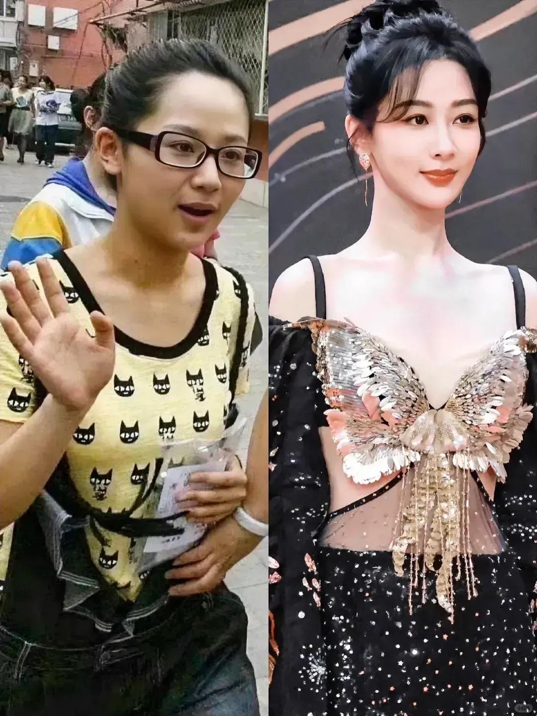 杨紫这变化也太大了吧！简直一个天上，一个地下！[抠鼻]#娱乐# #明星#