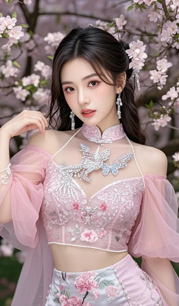 花仙子的古装，美到爆#桃花美女图来了# #灵动女神美若仙# #女神图来袭# #国
