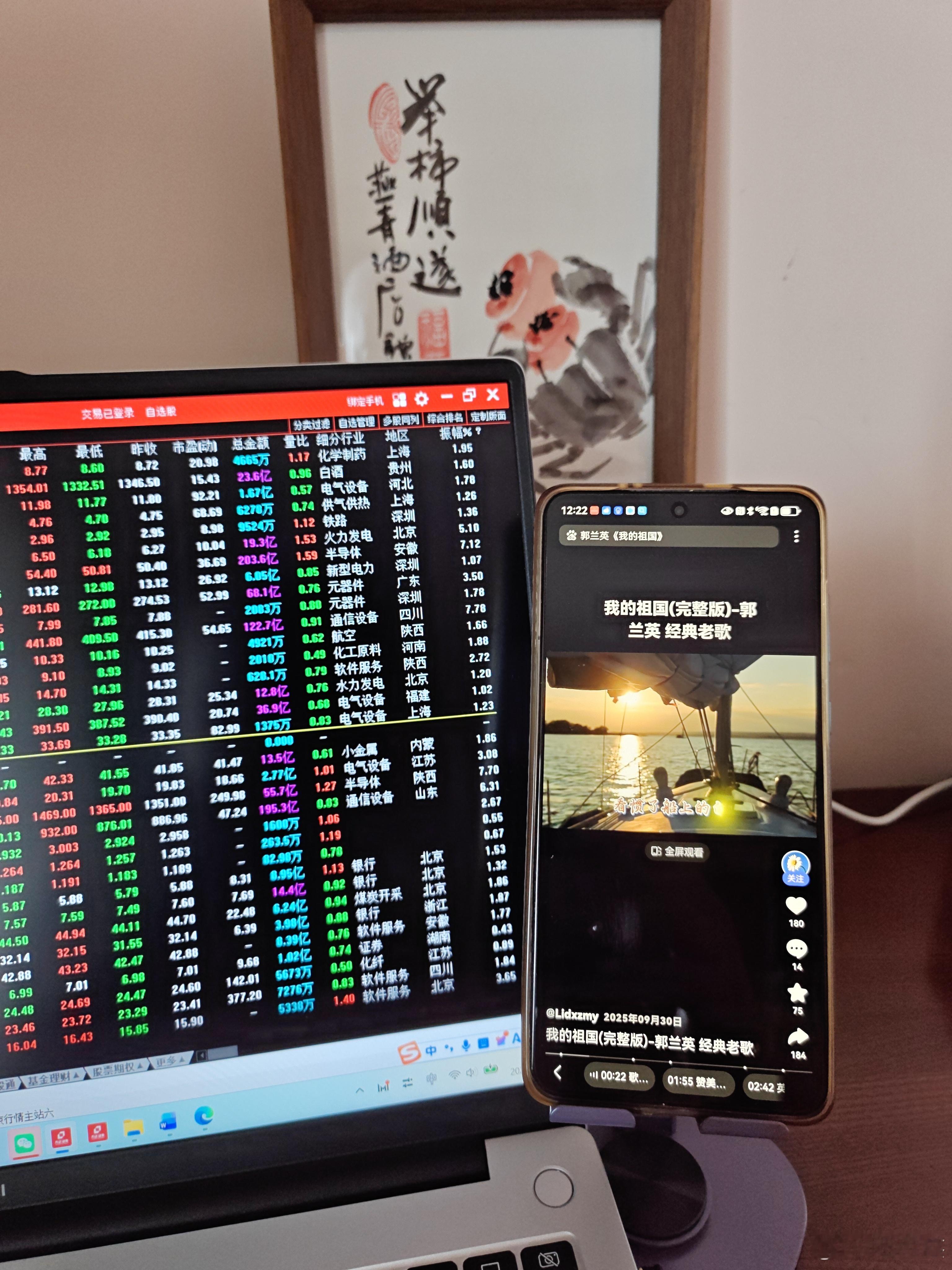 郭兰英逝世 上午一边工作，一边在反复听各种版本的《我的祖国》，当郭兰英原唱的歌声